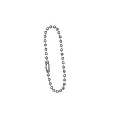 Short silver ball-chain for dogtags